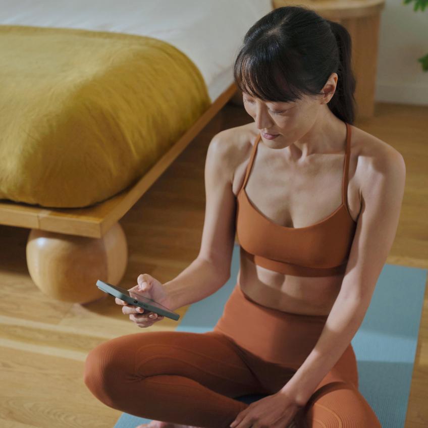 Yoga Woman on Phone