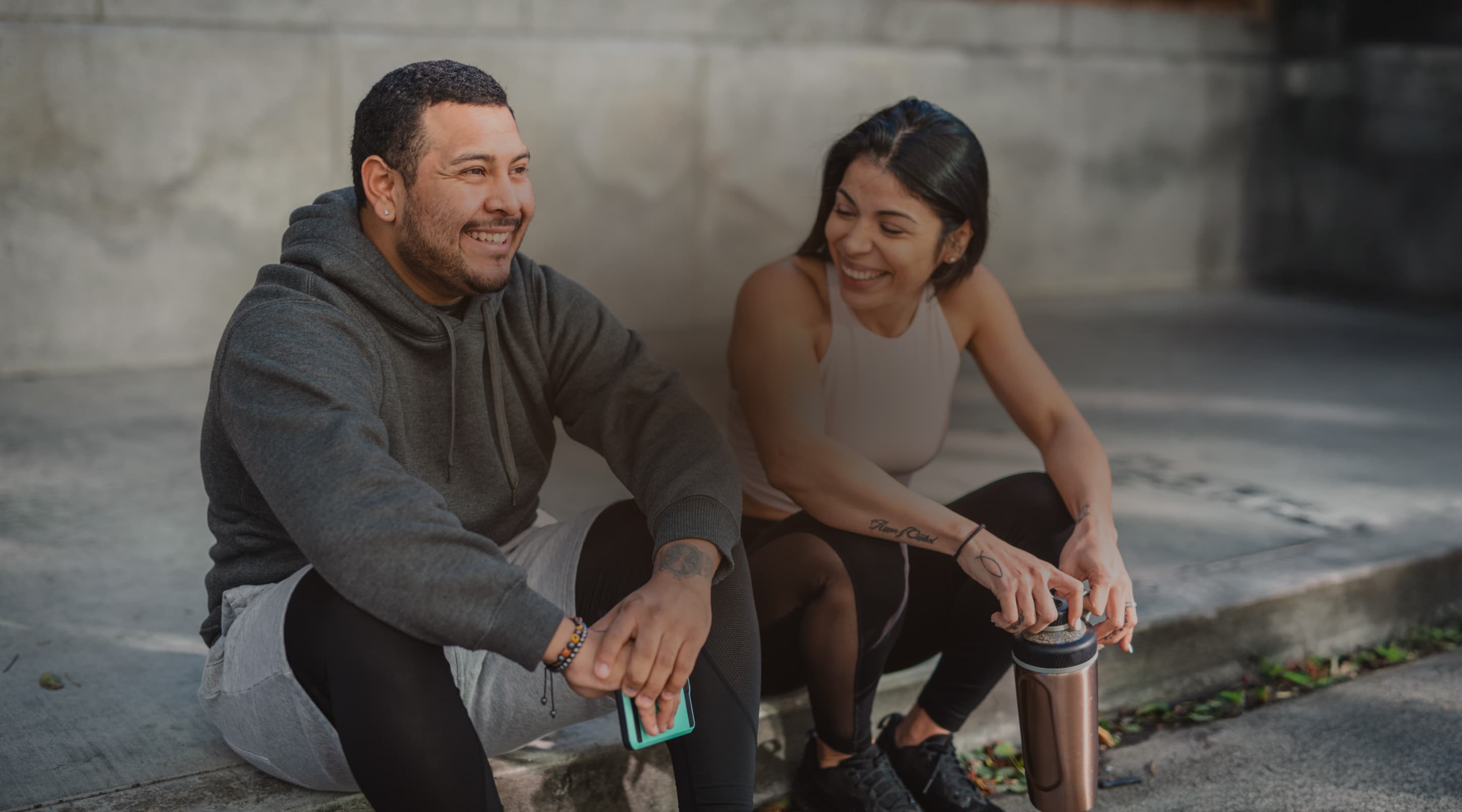 man and woman sitting