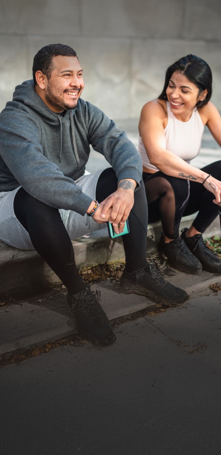 man and woman sitting